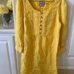 Juicy Couture Yellow linen  mini dress